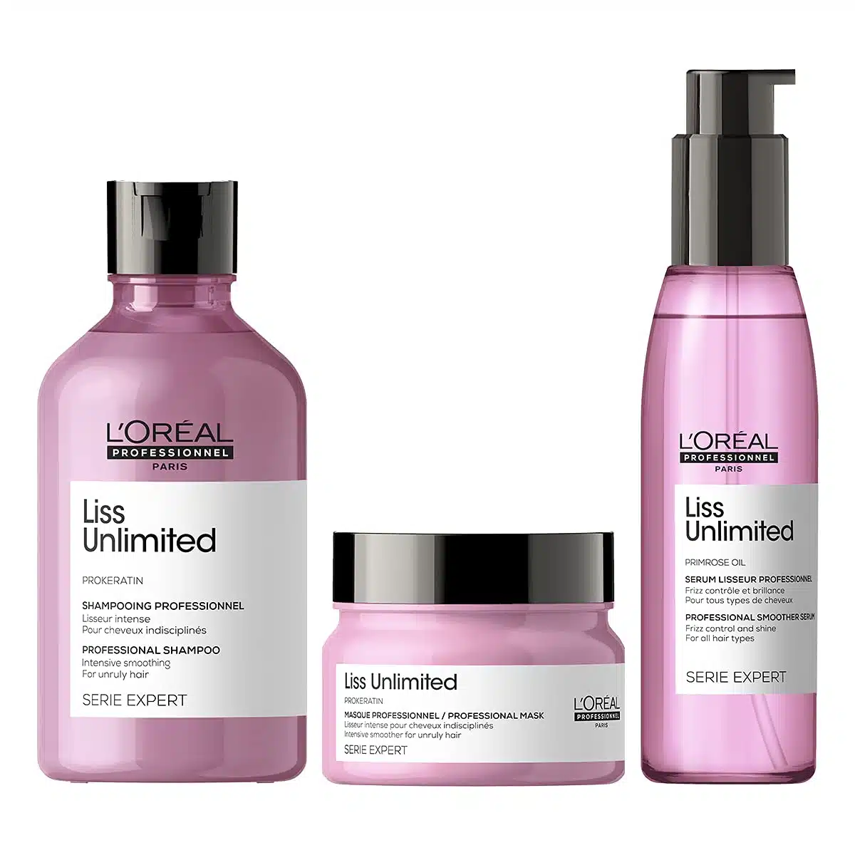 L’Oréal Professional Liss Unlimited Shampoo, mask, oil Combo (300ml, 125ml, 250ml)
