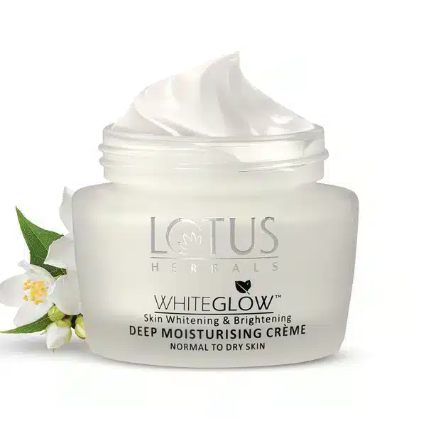 Lotus Herbals WhiteGlow Deep Moisturising cream, SPF 20, Face cream for Dry skin, 60g