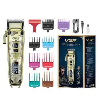 VGR Premium Metal Housing Hair Clipper LED Display
